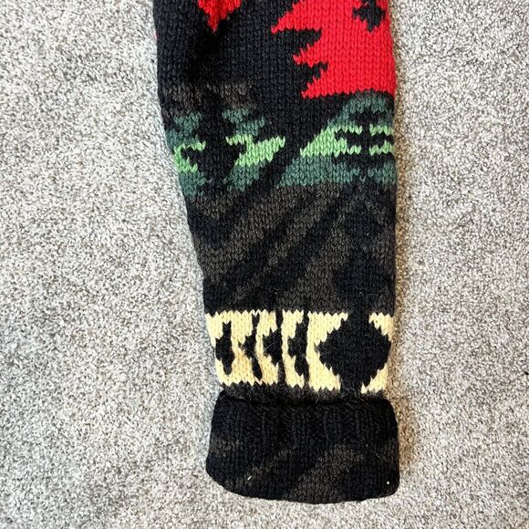 Polo Ralph Lauren Native Knit Wool Aztec Cardigan Tie Sweater M Indian VTG RARE - Picture 6 of 10